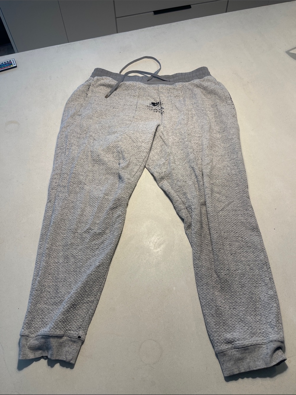 lululemon athletica Light Gray Quilted Jogger Pants